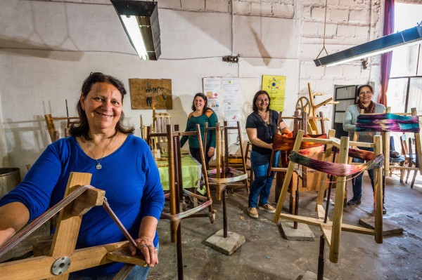 Left to right: Manos employees Janet Novo, Valeria Marti, Blanca Rodriguez and Rosa Fleitas